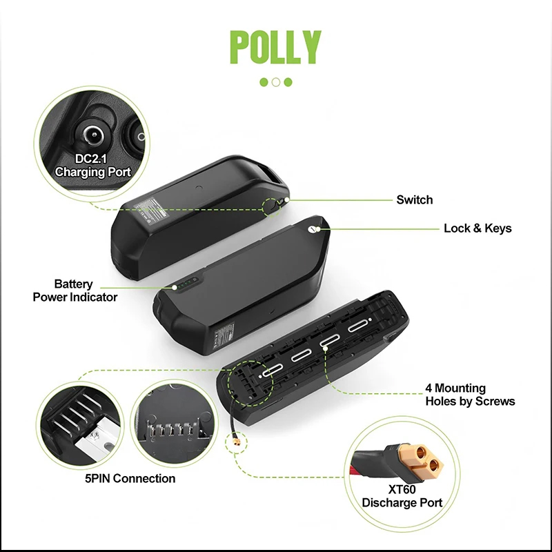 Аккумулятор Hailong Polly 52В  – обзор и цена 60V 30Ah 21700 Battery Pack